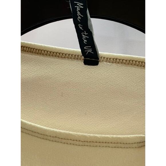 AS YOU Women's Beige Mesh Long Sleeve Crewneck Crop Top SZ 6 - Picture 7 of 10